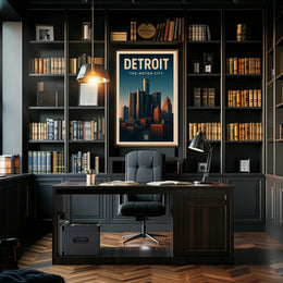 Detroit The Motor City Poster