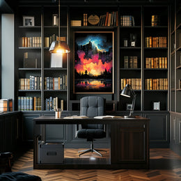 Colorful Surreal Forest Landscape Artistic Artistic Poster