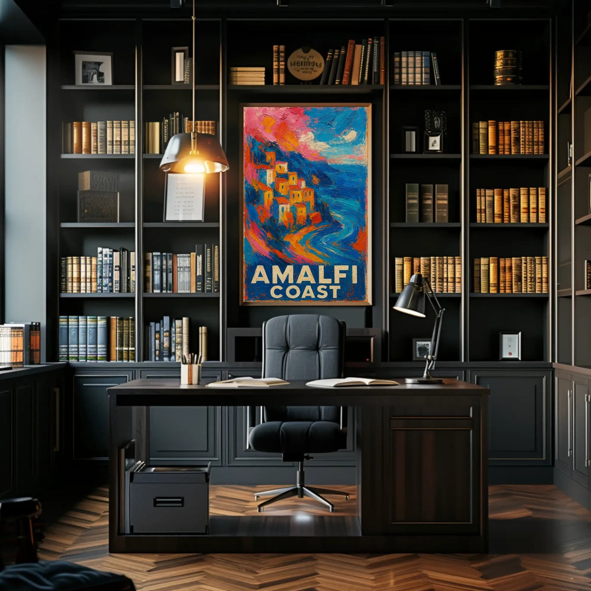 Amalfi Coast Poster Wall Art Print 18x24 Coastal Decor