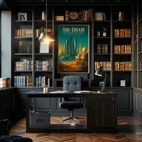Abu Dhabi Architectural Marvel Travel Poster