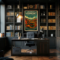 Vermont Scenic Poster Wall Art Print Vintage Travel