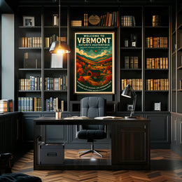 Vermont Scenic Poster Wall Art Print Vintage Travel