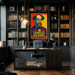 Charles Dickens Portrait Poster
