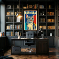 Burmilla Cat Portrait Poster