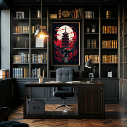 Moonlit Pagoda Poster