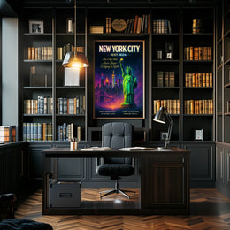 New York City Skyline Urban Cityscape Poster Modern Wall Art