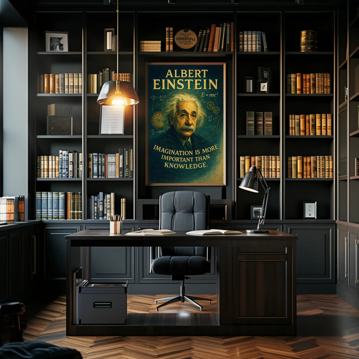 Albert Einstein Imagination Over Poster