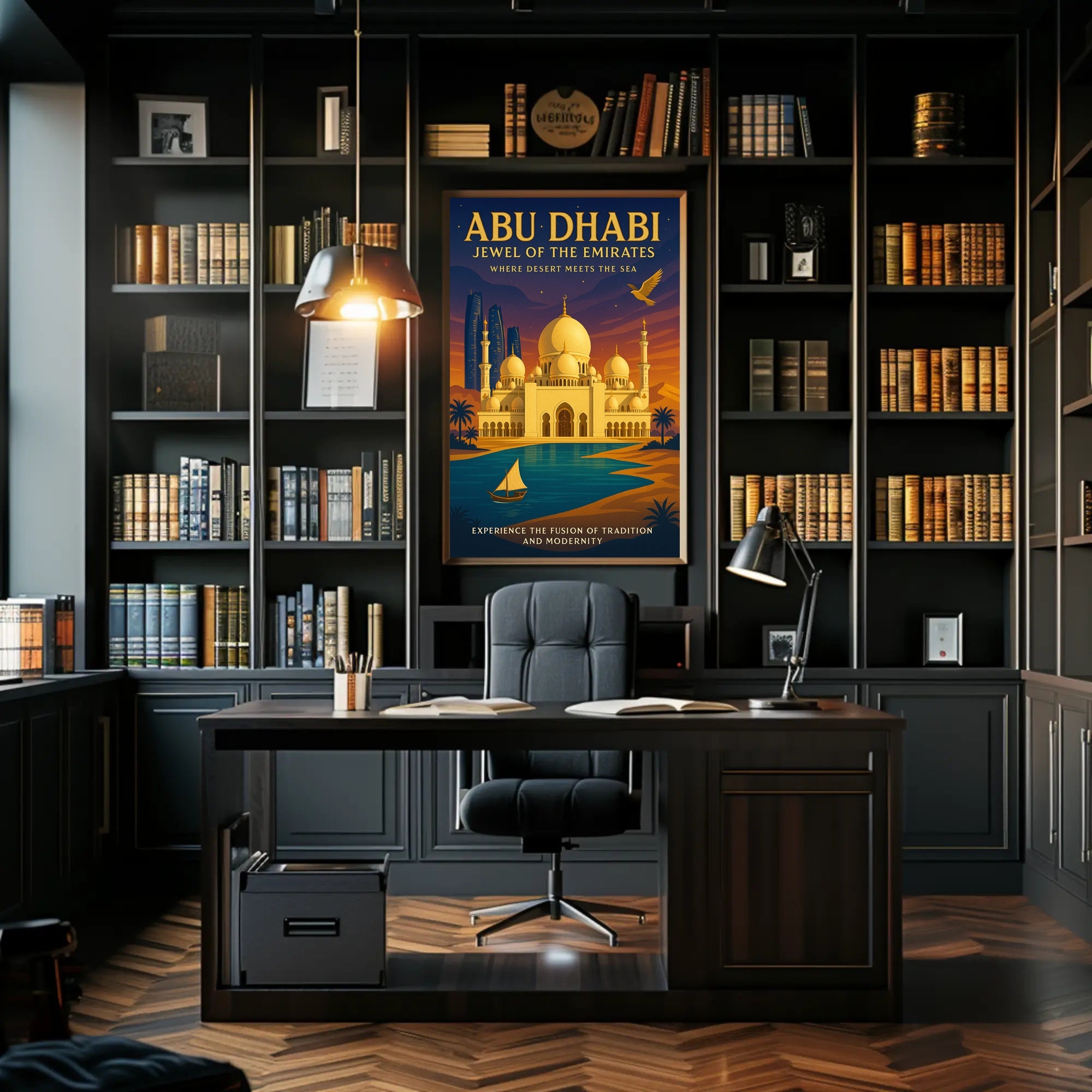 Abu Dhabi Cultural Heritage Travel Poster