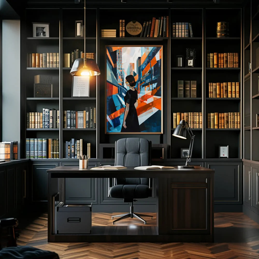 Urban Elegance: Abstract Cityscape with Modern Flair