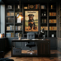 Rottweiler Portrait Poster