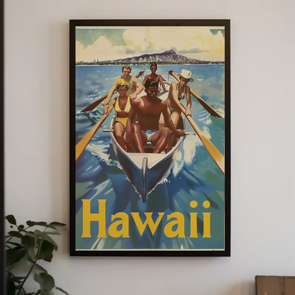Vintage Poster Hawaii Rowing Team