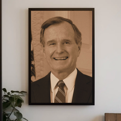 George Bush 41st President Sepia Photo