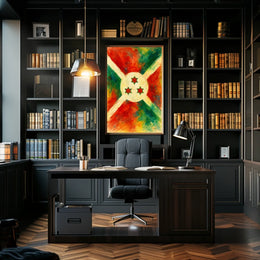 Vibrant Abstract Flag Abstract Poster