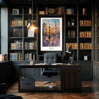 Madrid Cityscape Poster PosterGoat