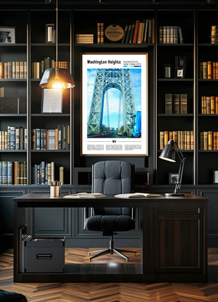 Washington Heights New York Landmark Travel Poster