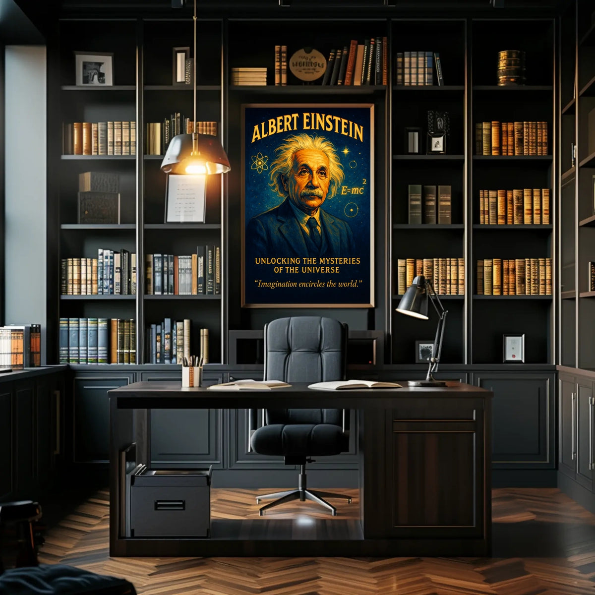 Albert Einstein Inspirational Vintage Science Poster