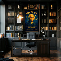 Albert Einstein Inspirational Vintage Science Poster