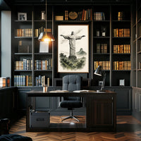 Christ the Redeemer Illustration Poster