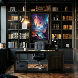 Fantastical Cosmic Journey Futuristic Sci-Fi Poster