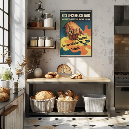 Careless Talk Enemy Nazi Puzzle Poster Travel Poster