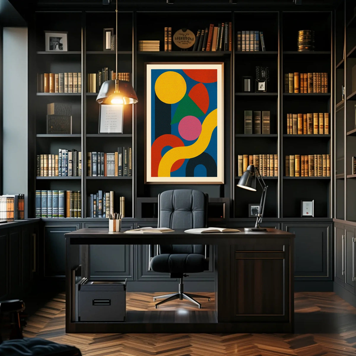 Abstract Geometric Composition Poster