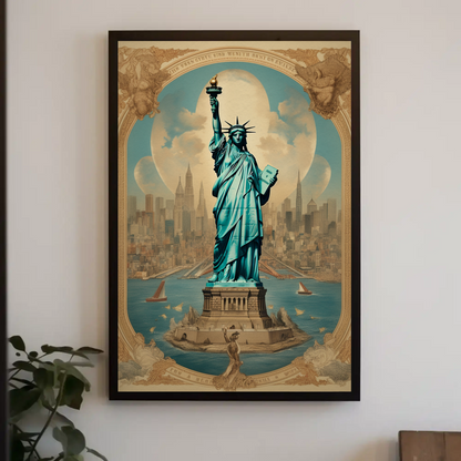Statue of Liberty Vintage Poster
