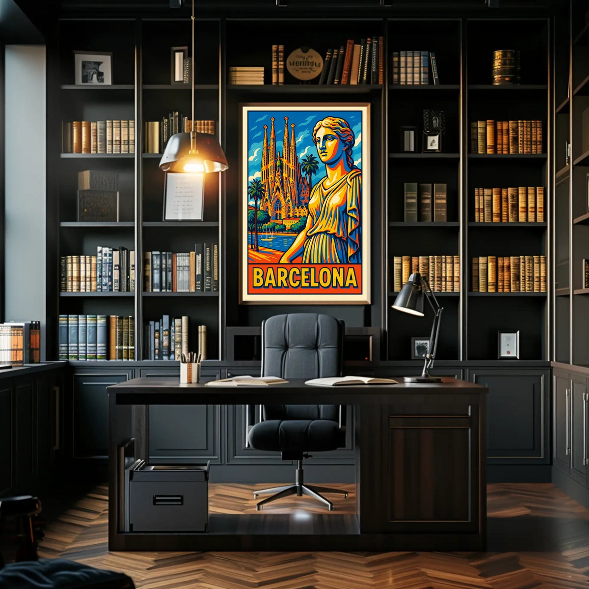 Barcelona Vibrant Cityscape Poster