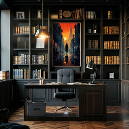 Sunset In The Cityscape Poster