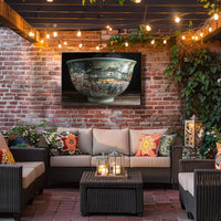 Ancient Asian Marketplace Ceramic Art Poster Print