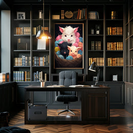 Basket Of Fluffy Friends Poster
