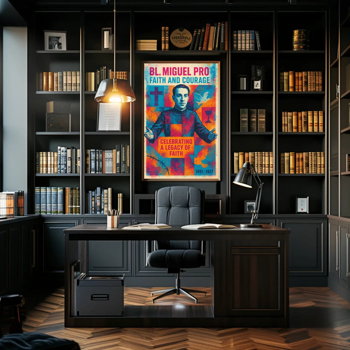 Bl. Miguel Pro Faith And Courage Poster