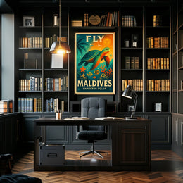 Fly to the Maldives Poster