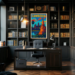 Cambodia Travel Poster