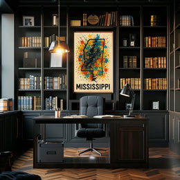 Mississippi Splash Art Poster