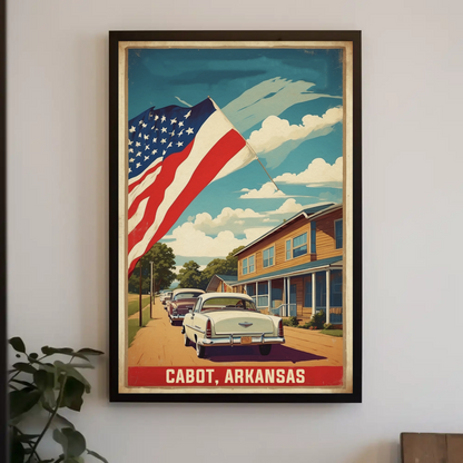 Cabot Arkansas American Scene Art Vintage Travel Poster