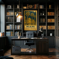 Miami Tropical Christmas Poster