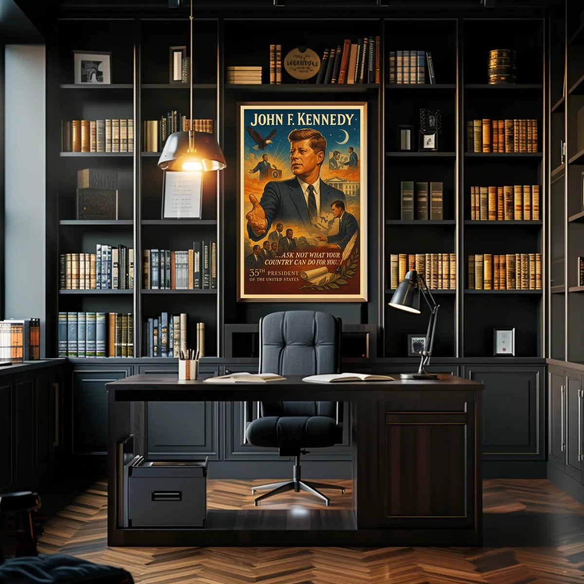Patriotic Vintage Poster: Inspire Leadership and Civic Duty