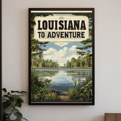 Louisiana Vintage Poster - Bayou Adventure
