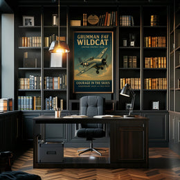 Grumman F4F Wildcat Tribute WWII Poster
