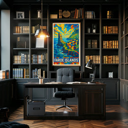 Faroe Islands Vibrant Mosaic Poster