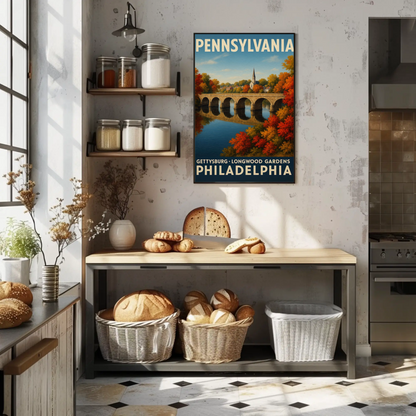 Pennsylvania Gettysburg Longwood Gardens Travel Poster
