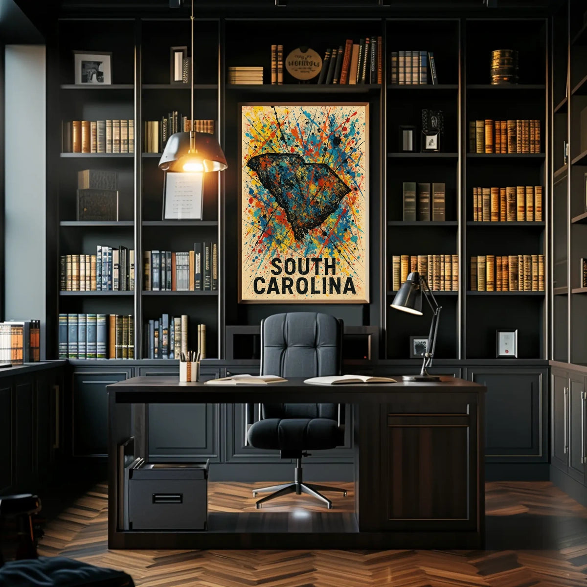 South Carolina Splash Poster