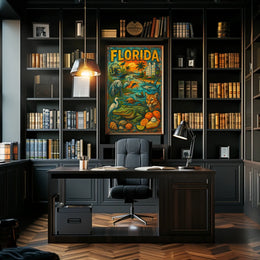 Florida Wildlife and Culture Poster