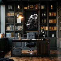 Majestic Elephant Illustration Poster