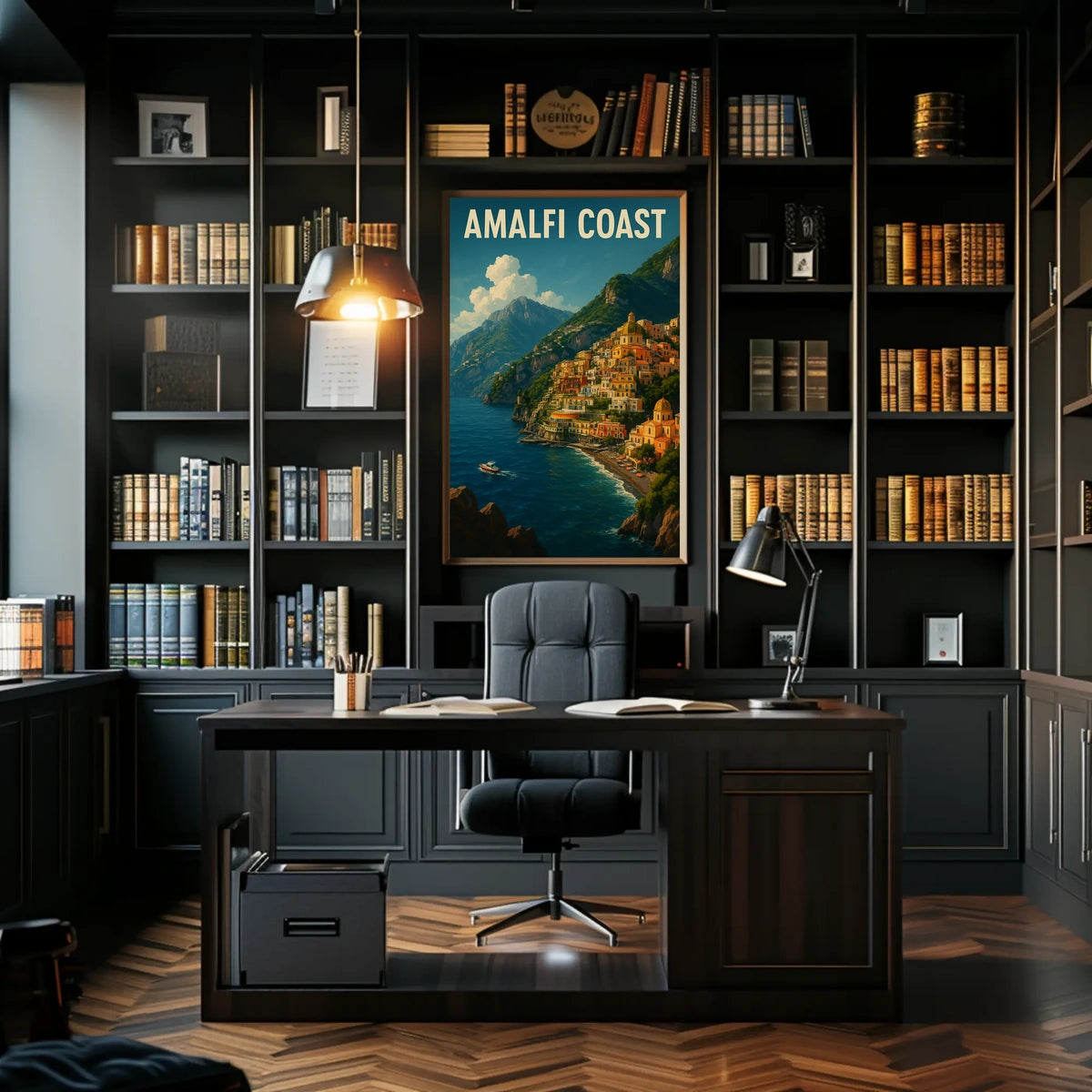 Amalfi Coast Poster Wall Art 18x24 Coastal Decor Print