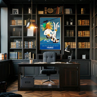 Skiing in France with the Sun Poster PosterGoat