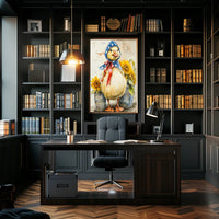 Chubby Goose In Star Spangled Bonnet Artwork Poster