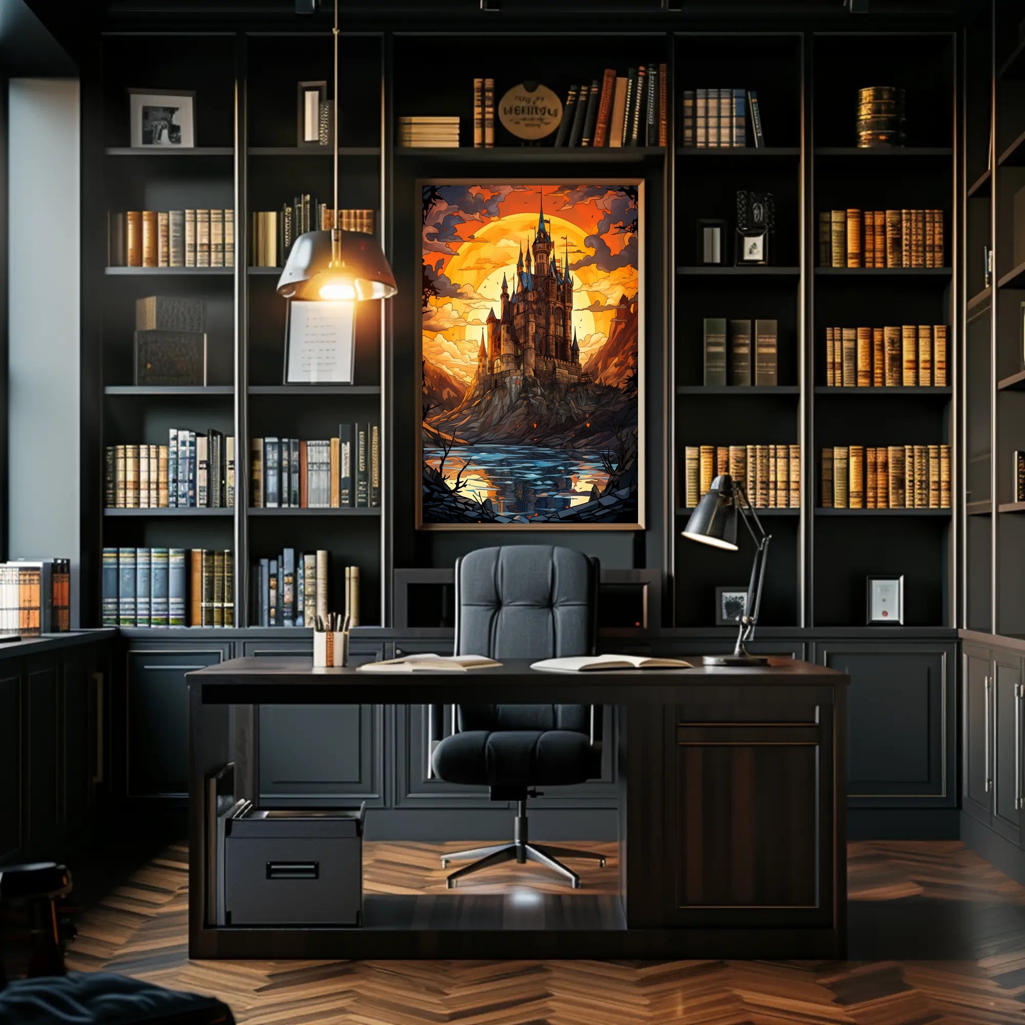 Enchanted Castle At Sunset Poster