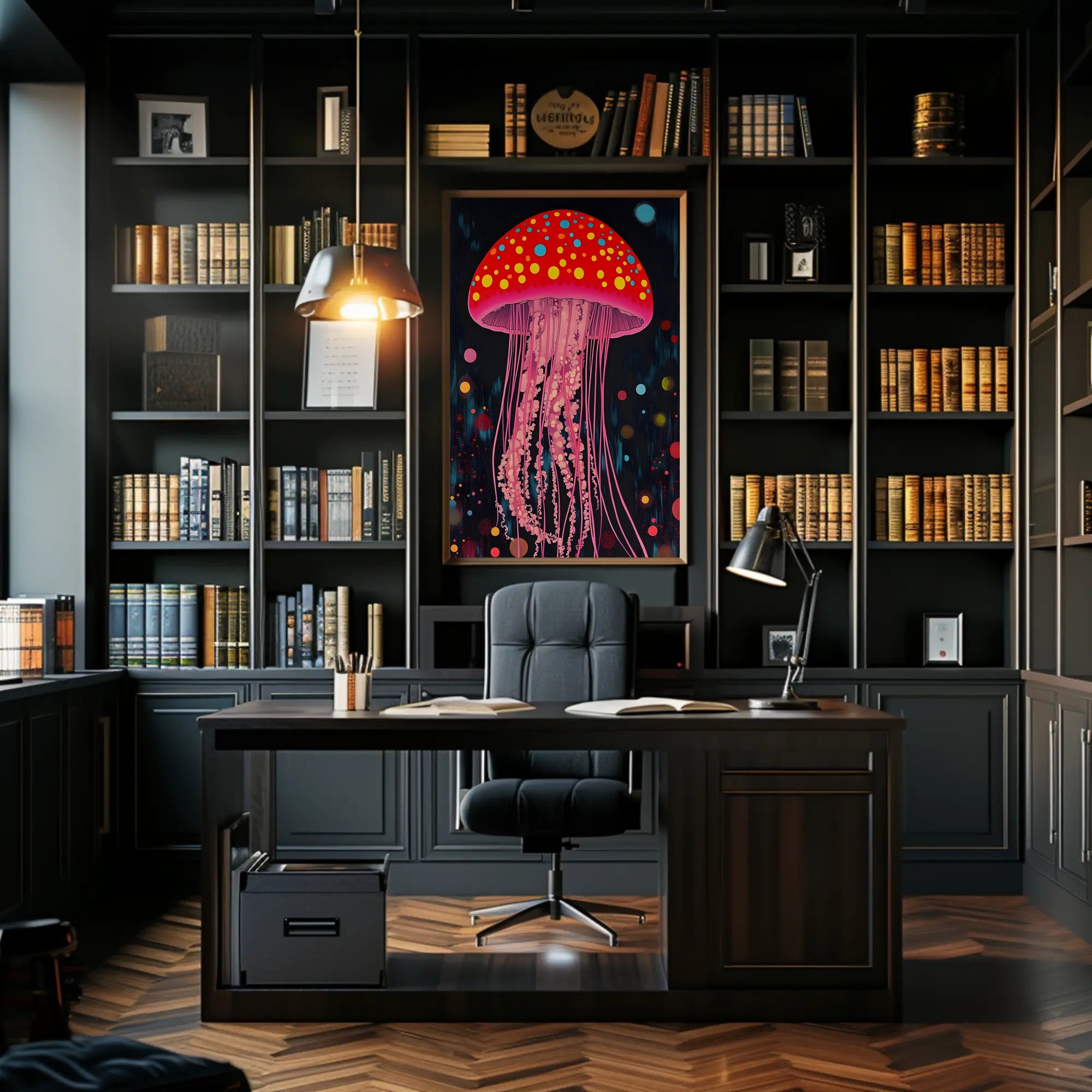Jellyfish Poster Vibrant Dreamscape Wall Art