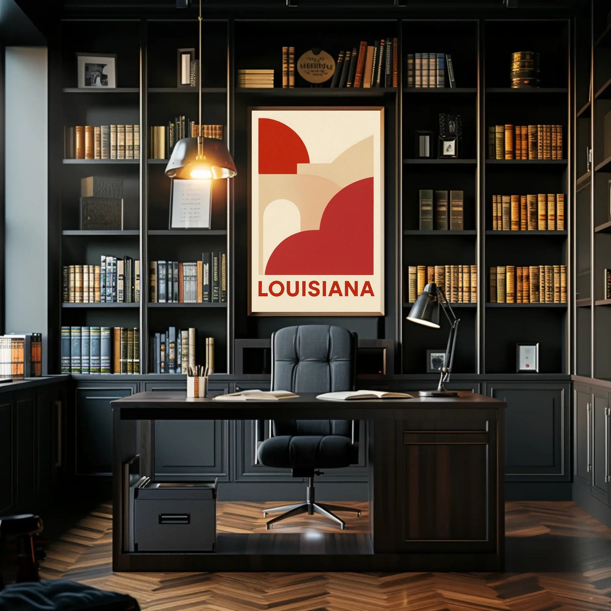 Louisiana Abstract Art Poster